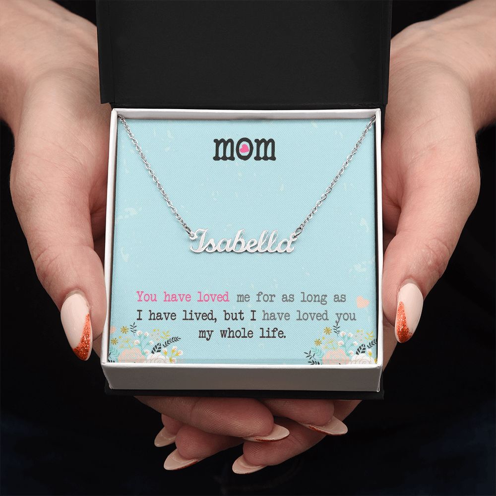 Mother-Customized Name Necklace (With Message Card)