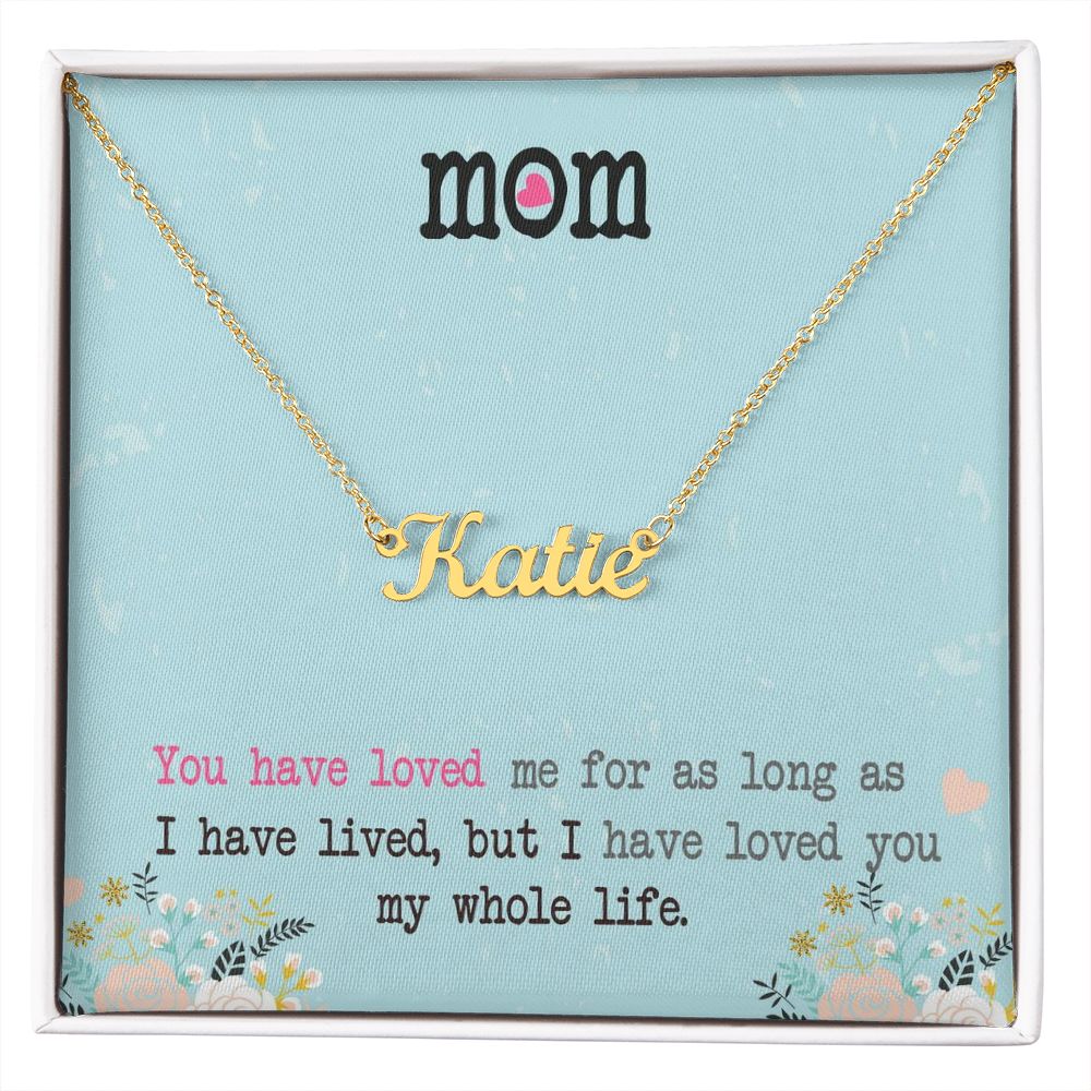 Mother-Customized Name Necklace (With Message Card)