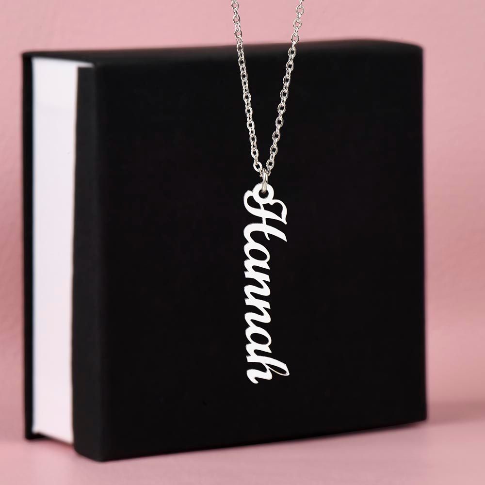 Mother-Customized Vertical Name Necklace.