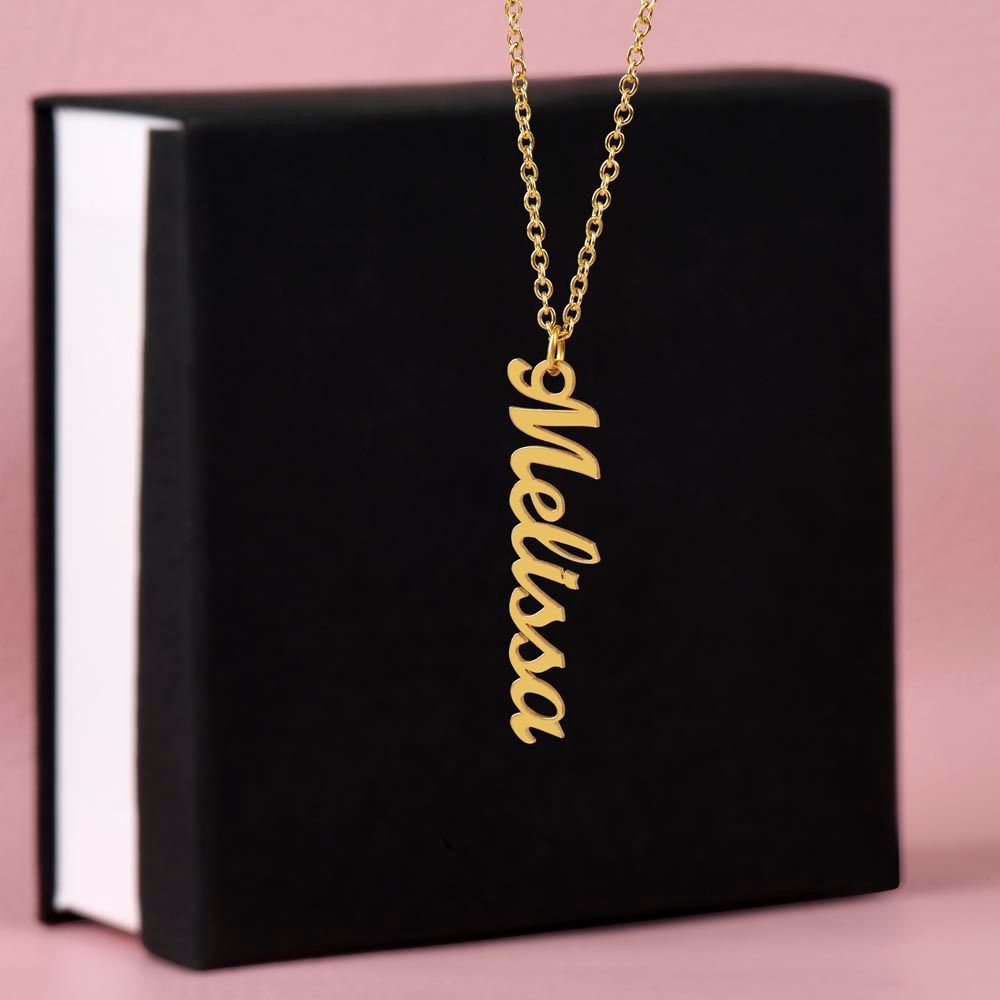Mother-Customized Vertical Name Necklace.