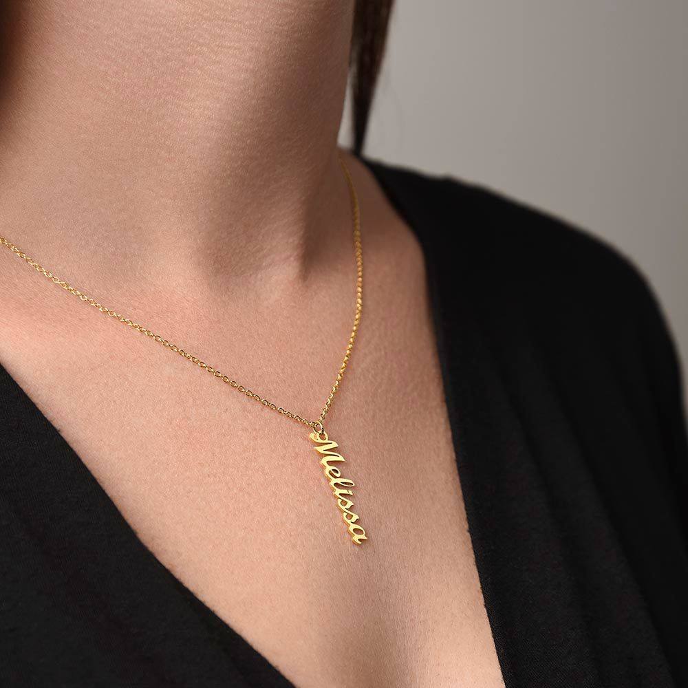 Mother-Customized Vertical Name Necklace.
