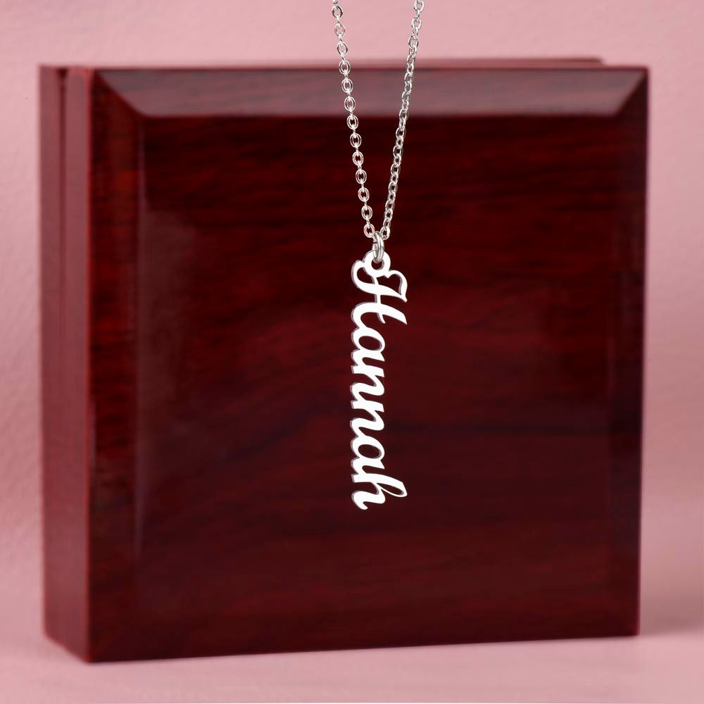 Mother-Customized Vertical Name Necklace.