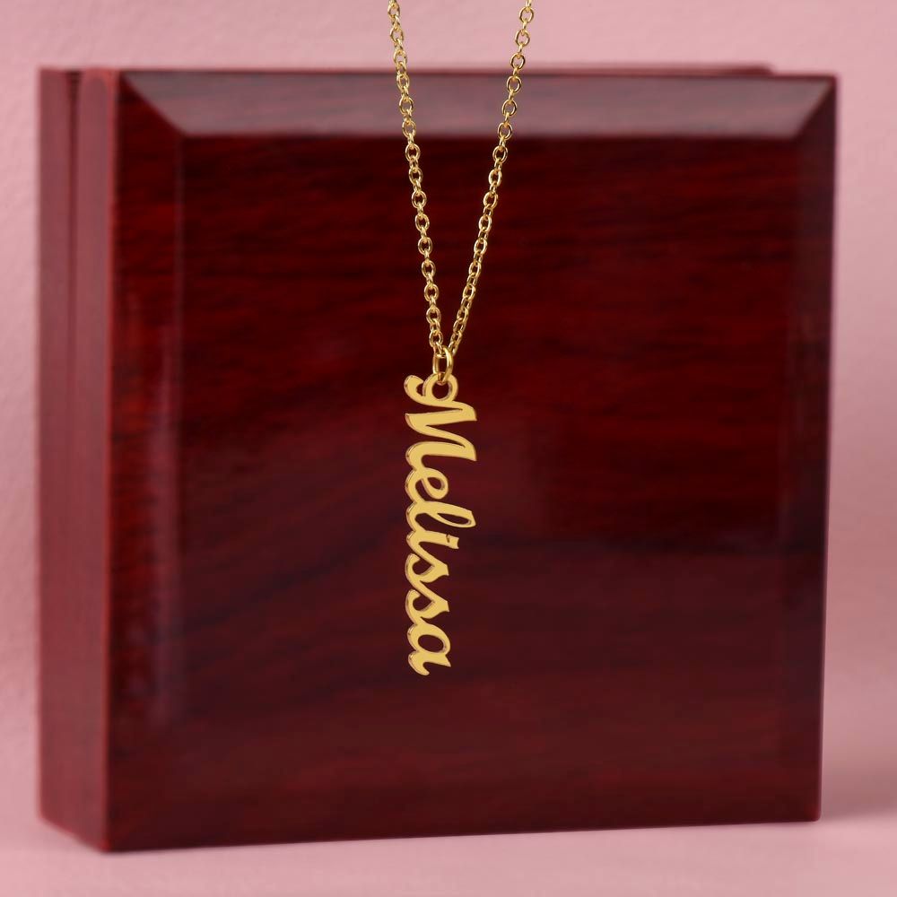 Mother-Customized Vertical Name Necklace.