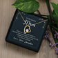 Mother-Forever Love Necklace with crystals with Message card (from Daughter)